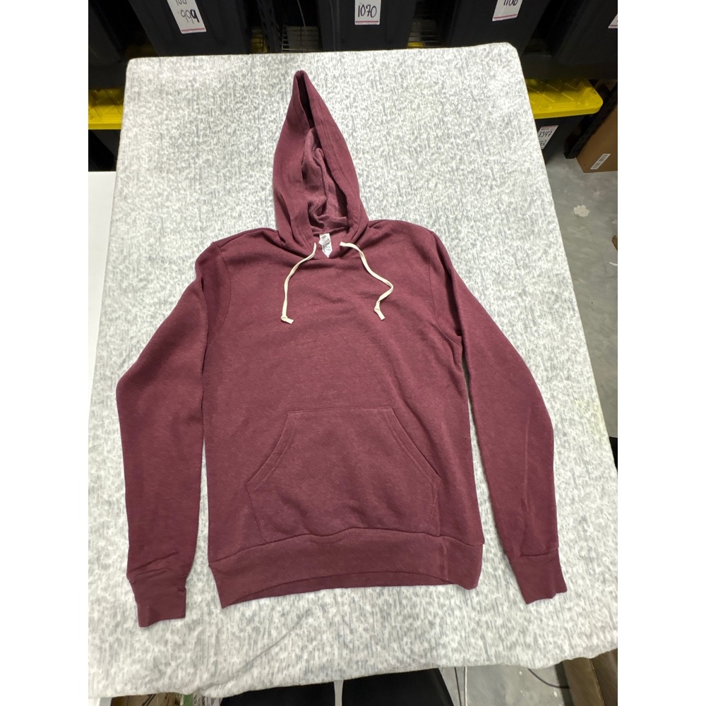 Alternative Apparel Earthleisure Hoodie‎ Mens Small Maroon Pullover Sweatshirt